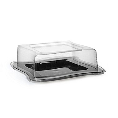 Picture of Fineline Settings 106-L Clear Square Dessert Plate Lid