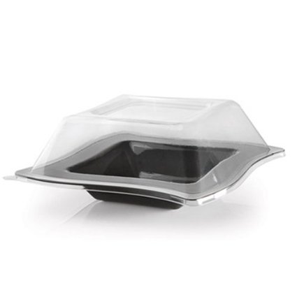 Picture of Fineline Settings 105-L Clear 5 Oz. Square Bowl Lid
