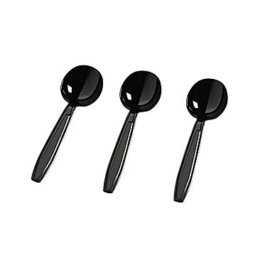Picture of Fineline Settings 2513-BK Black Soup Spoons- Bag