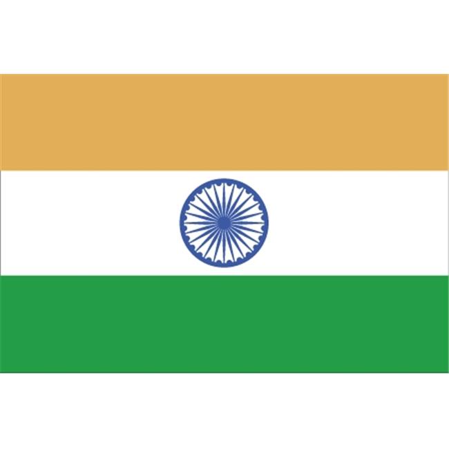 Annin Flagmakers 193648 5 ft. X 8 ft. Nyl-Glo India Flag