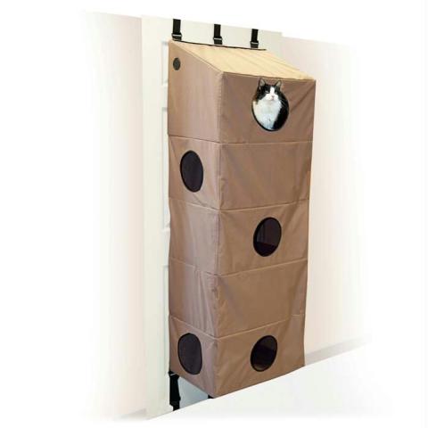 Picture of K&h Pet Products KH3210 Hangin Cat Condo Large Tan 23 in. X 16 in. X 65 in.