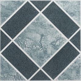Picture of Achim Importing Co.&#44; Inc. FTVGM30320 NEXUS Light & Dark Blue Diamond Pattern 12 Inch x 12 Inch Self Adhesive Vinyl Floor Tile #303