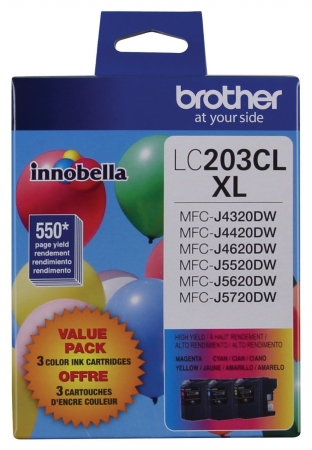 Picture of Brother International LC2033PKS High Yield Xl 3 Pack Color Ink
