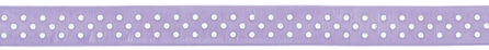 58433 Sheer Ribbon W/Dots .375''X5yd-Lavender W/White