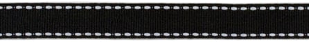 58315 Grosgrain Ribbon W/Saddle Stitches .5''X3yd-Black