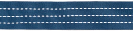 58329 Grosgrain Ribbon W/Stitches 1''X3yd-Denim