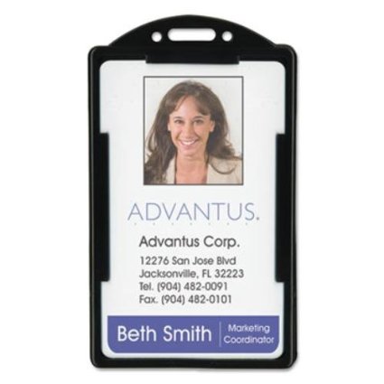 Picture of Advantus Corporation AVT75657 Badge-Hldr-Vert-Idcrd-Bk