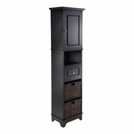 Wyatt Tall Cabinet with Baskets, Drawer, Door