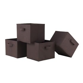 Picture of Capri Set of 4 Foldable Chocolate Fabric Baskets