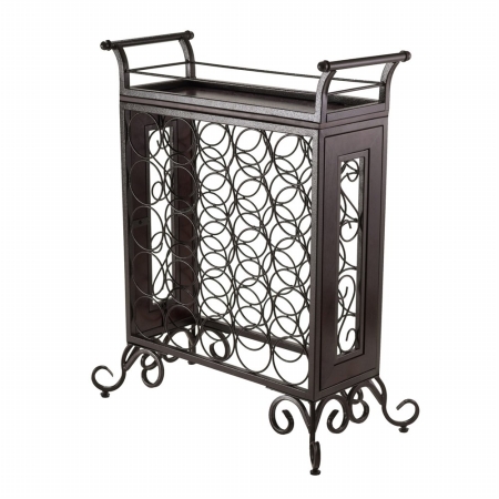 Picture of Silvano Wine Rack 5x5 with Removable Tray- Dark Bronze
