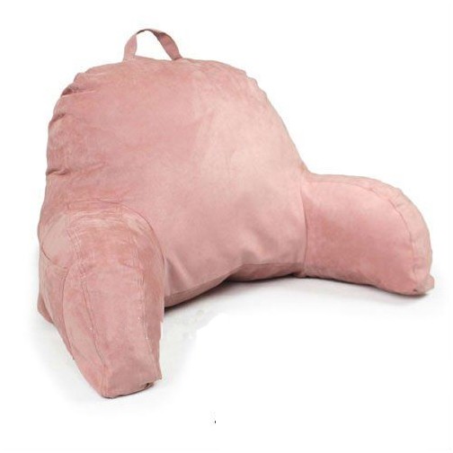 Picture of Living Health Products J-12-Pink Microsuede Bedrest Pillow - Pink - Reading Pillow