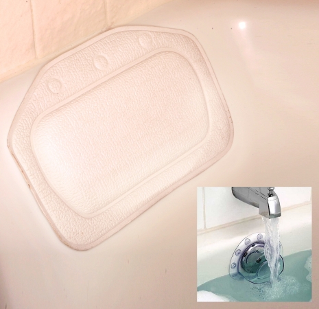 Bath Pillow with free Deep Water Bath - bath Pillow Strong Suction Cups