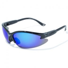 Picture of Global Vision COUBKGTB Cougar G-Tech Safety Glasses with Blue Lenses and Black Frame