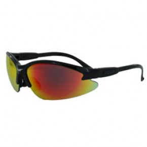Picture of Global Vision COUBKGTR Cougar G-Tech Safety Glasses with Red Lenses and Black Frame