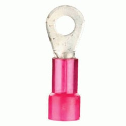 22-18 Gauge 3/8 Nylon Ring Terminals Red 1
