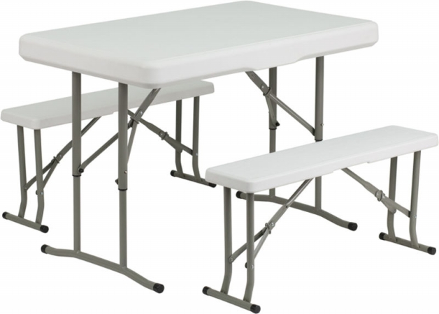 Picture of Plastic Folding Table and Benches [DAD-YCZ-103-GG]