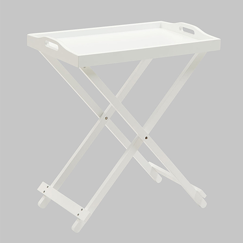 Picture of Folding Tray Table With White Finish