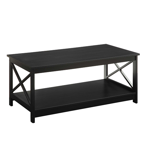 Picture of Convenience Concepts  203082 Oxford Coffee Table with Shelf  Black
