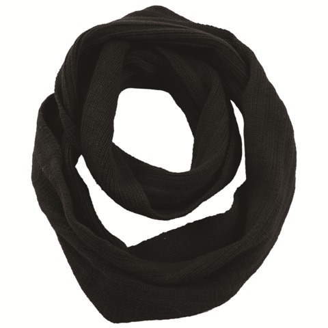Picture of Nirvanna Designs SC35 - BLACK - A04 Double ribbed wide infinity scarf