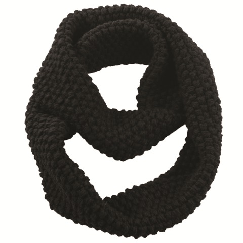 Picture of Nirvanna Designs SC36 - BLACK - A04 Popcorn infinity scarf