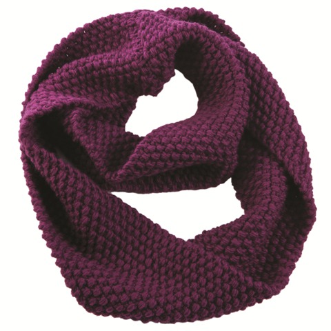 Picture of Nirvanna Designs SC36 - RAISIN - A04 Popcorn infinity scarf