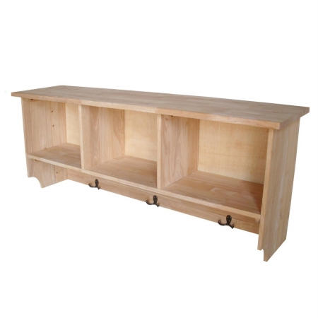 Picture of International Concepts SH-150 Wall shelf unit with storage Unfiinished