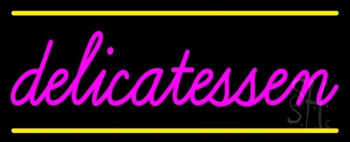 Delicatessen Clear Backing Neon Sign 13'' Tall x 32'' Wide