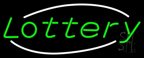 Deco Style Lottery Clear Backing Neon Sign 13'' Tall x 32'' Wide