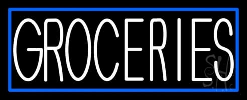 Groceries Clear Backing Neon Sign 11'' Tall x 32'' Wide