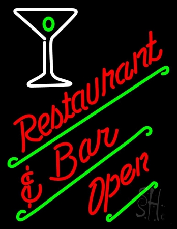 Everything Neon Restaurant Bar Open LED Neon Sign 19 x 15 - inches