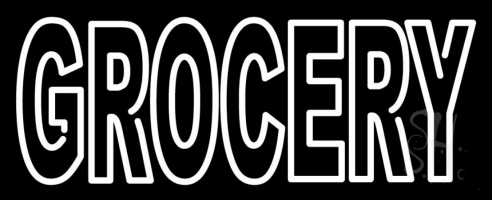 Simple Grocery Clear Backing Neon Sign 13'' Tall x 32'' Wide