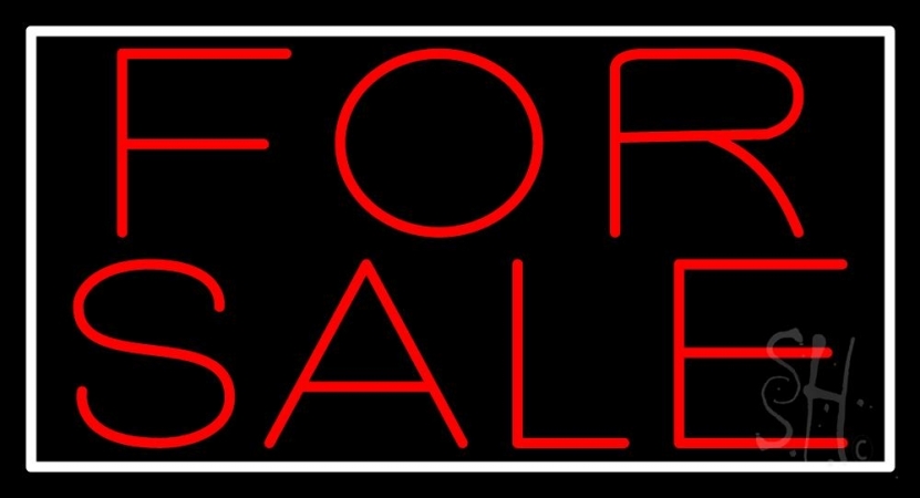 For Sale Clear Backing Neon Sign 20'' Tall x 37'' Wide