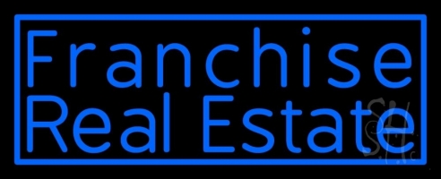 Franchise Real Estate Clear Backing Neon Sign 13'' Tall x 32'' Wide