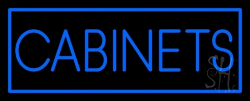 Blue Cabinets Clear Backing Neon Sign 13'' Tall x 32'' Wide