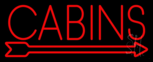 Everything Neon N105-2623 Cabins LED Neon Sign 10 x 24 - inches