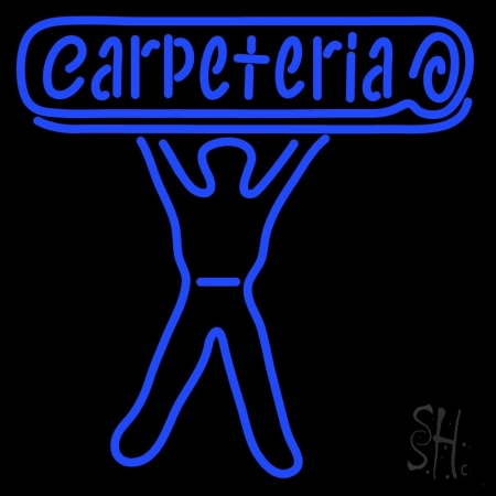 Carpeteria Clear Backing Neon Sign 24'' Tall x 24'' Wide