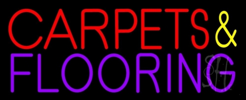 Carpets And Flooring Clear Backing Neon Sign 13'' Tall x 32'' Wide