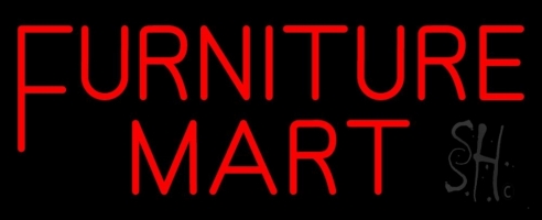 Furniture Mart Clear Backing Neon Sign 13'' Tall x 32'' Wide