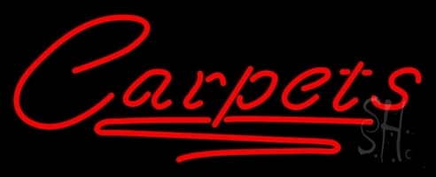 Red Carpets Clear Backing Neon Sign 13'' Tall x 32'' Wide