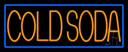 Red Cold Soda Clear Backing Neon Sign 13'' Tall x 32'' Wide