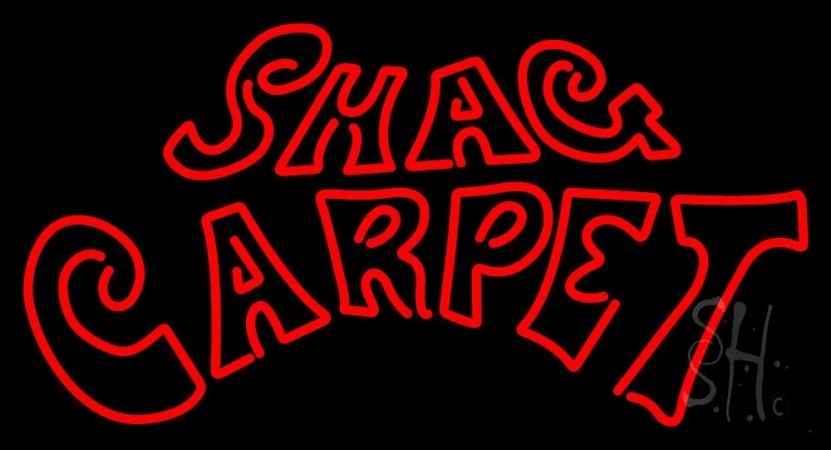 Shag Carpet Clear Backing Neon Sign 20'' Tall x 37'' Wide
