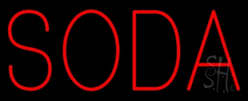 Soda Clear Backing Neon Sign 13'' Tall x 32'' Wide