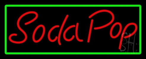 Soda Pop Clear Backing Neon Sign 13'' Tall x 32'' Wide