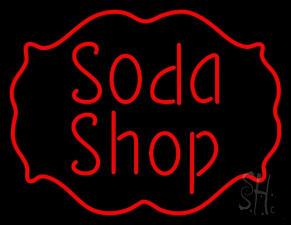 Soda Shop Clear Backing Neon Sign 24'' Tall x 31'' Wide