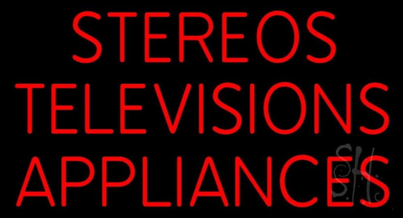 Stereos Televisions Appliances Clear Backing Neon Sign 20'' Tall x 37'' Wide