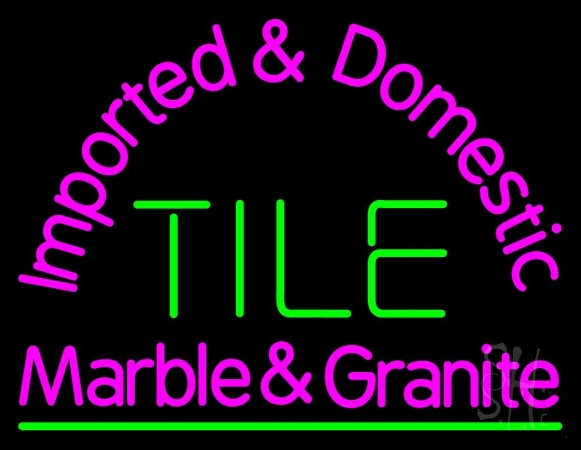 Everything Neon N105-2700 Imported And Domestic Tile Marble And Granite LED Neon Sign 15 x 19 - inches