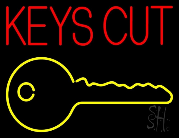 Keys Cut Clear Backing Neon Sign 24'' Tall x 31'' Wide