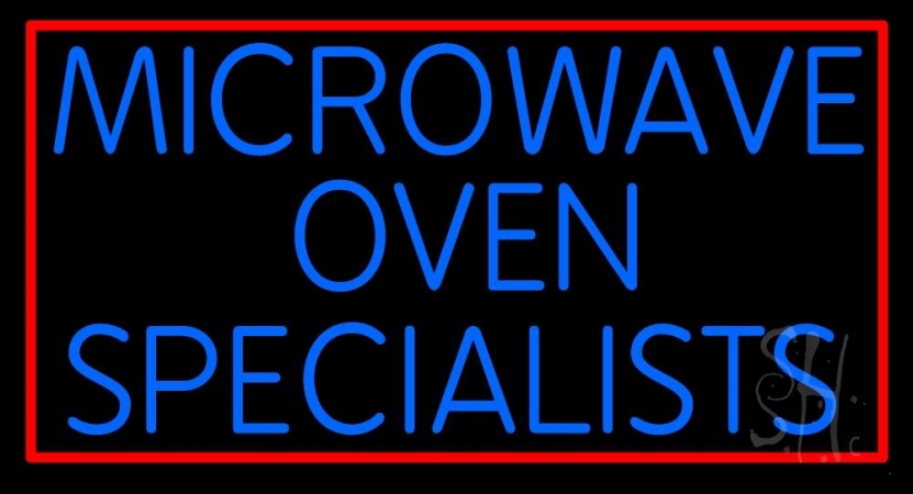 Microwave Ovan Specialist 1 Clear Backing Neon Sign 20'' Tall x 37'' Wide