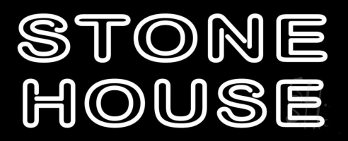 Stone House Clear Backing Neon Sign 13'' Tall x 32'' Wide