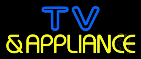 Picture of Tv And Appliance 3 Clear Backing Neon Sign 10&apos;&apos; Tall x 24&apos;&apos; Wide